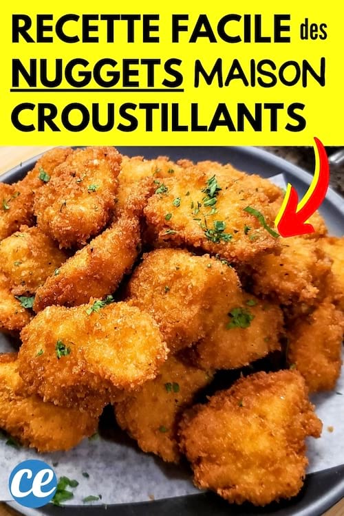 Mes nuggets fait maison croustillants au poulet dans une assiette
