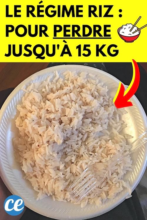 Une assiette de riz pour faire le régime riz et perdre des kilos rapidement