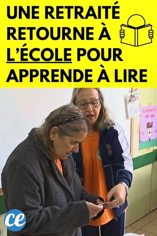 une retraité qui arrive en classe pour apprendre à lire