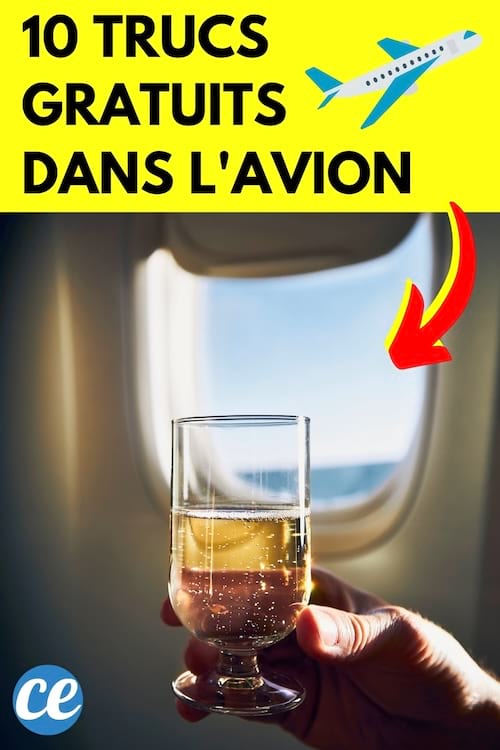 Verre de champagne dans l'avion