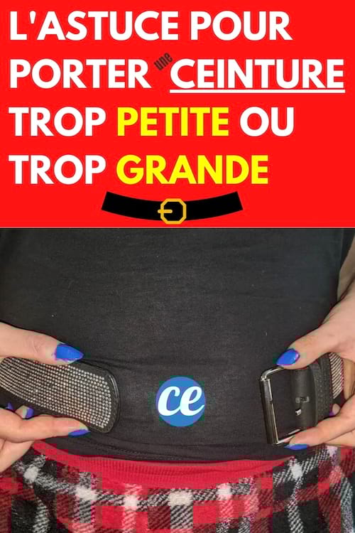 Une ceinture qui est trop petite mais qui peut quand même être portée