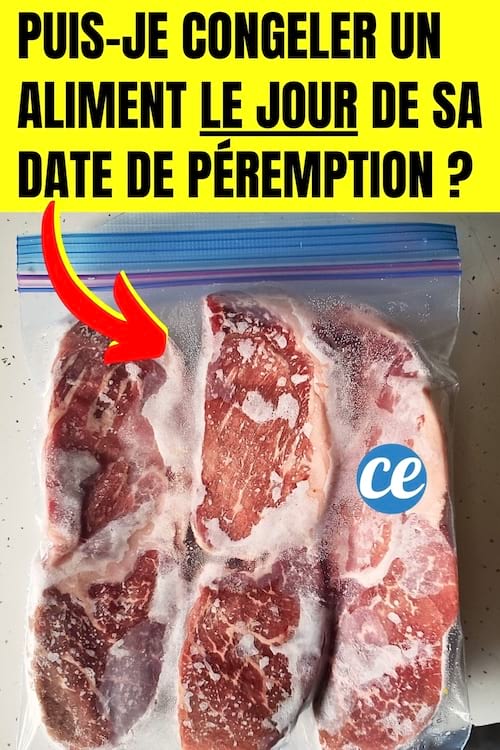 De la viande qui est congelée le jour de sa date de péremption