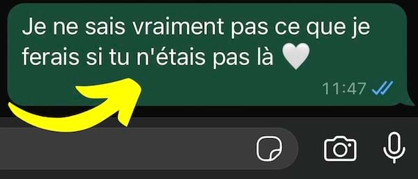 Confession d'attachement profond