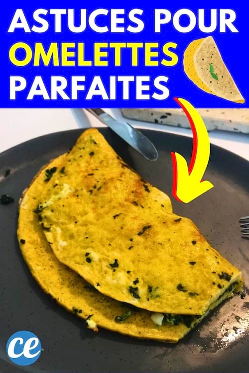 Une omelette dans une assiette