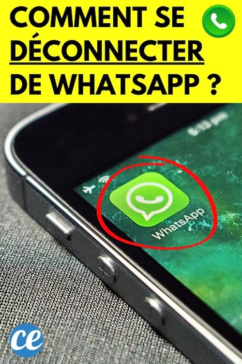 Un iPhone avec l'application WhatsApp déconnectée 