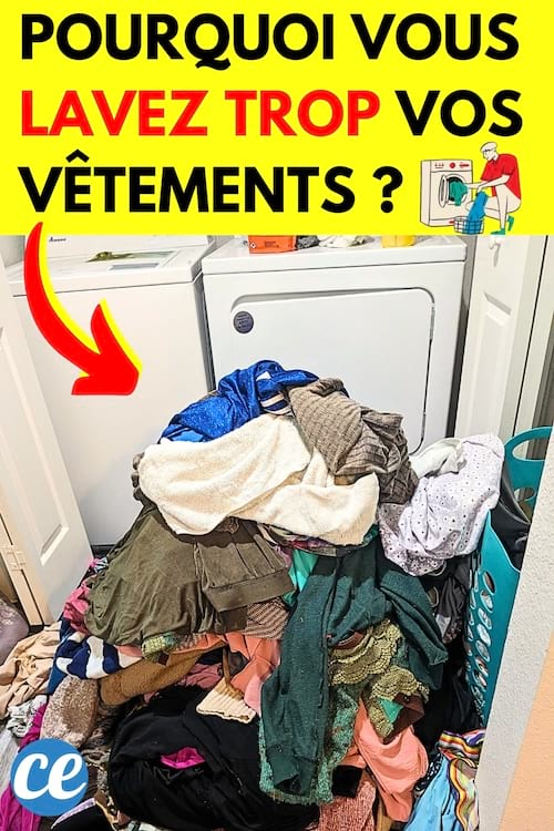 Une machine à laver avec plein d'affaires devant qui sont à laver