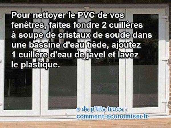 nettoyer pvc fenêtre jauni