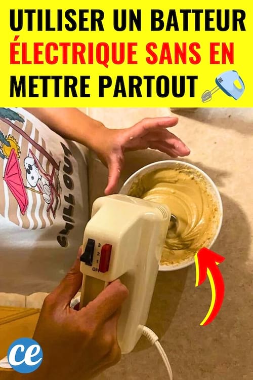 Un batteur électrique qui met des éclaboussures partout