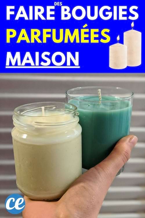 Deux bougies blanche et verte dans une main 