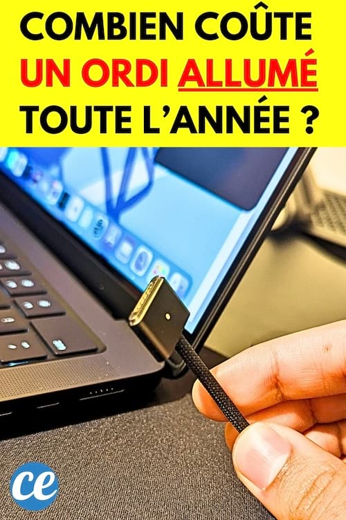 Un macbook pro débranché pour économiser de l'électricité