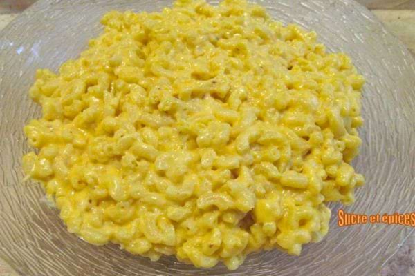 Coquillettes crémeuses au fromage.