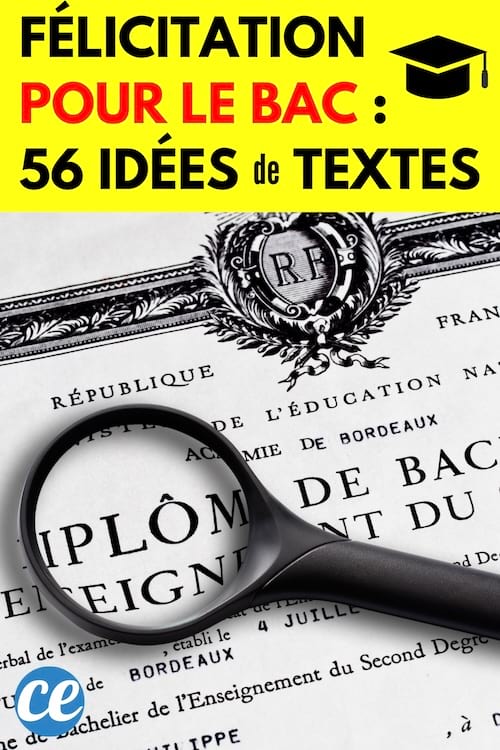 Le diplôme du baccalauréat en 2024 et des textes de félicitations