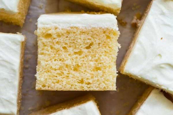 Gateau vanille tranche dorée