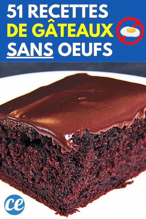 Un délicieux gâteau sans oeufs au chocolat facile à faire et fait maison