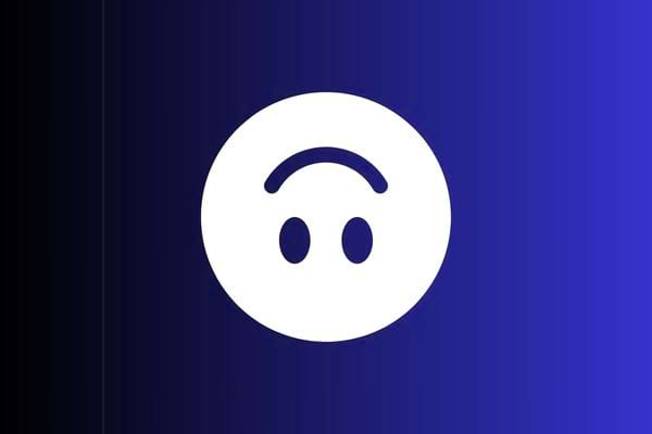 Un smiley à l'envers blanc sur fond noir.