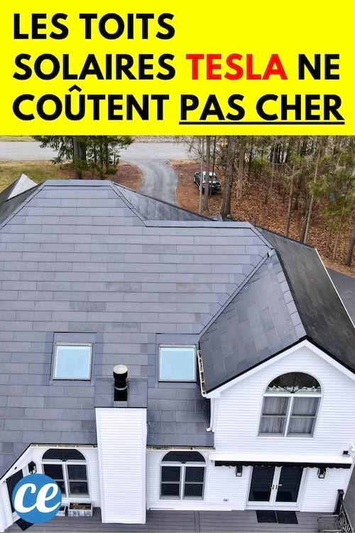 Une maison avec toit solaire Tesla