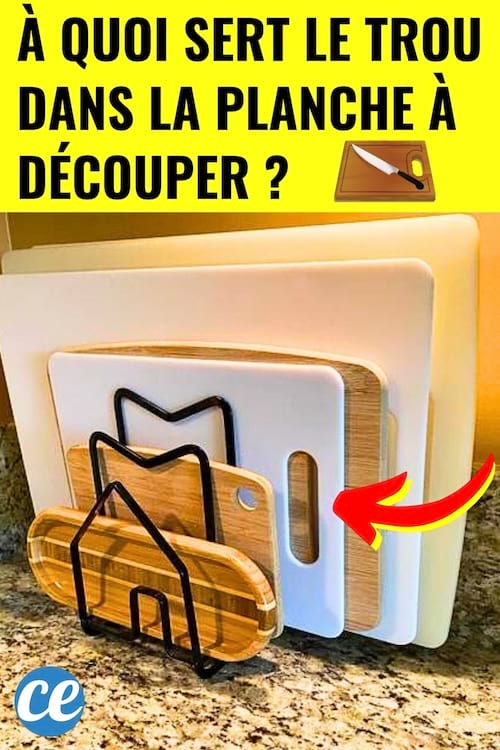 Des planches à découper dans la cuisine avec des trous dedans