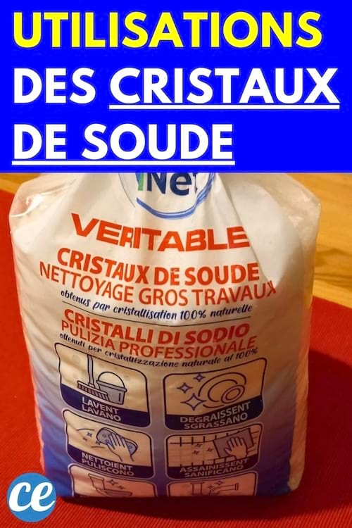 Paquet de cristaux de soude 