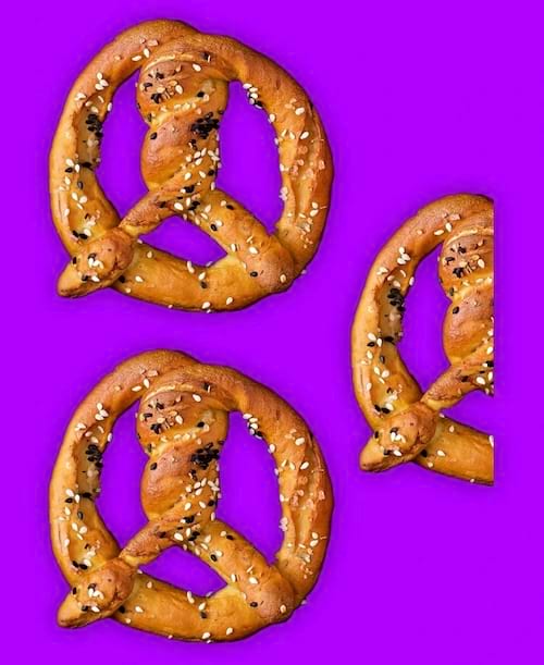 Bretzels salés en snack.