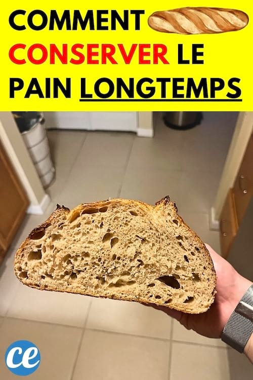 Personne tenant un bout de pain