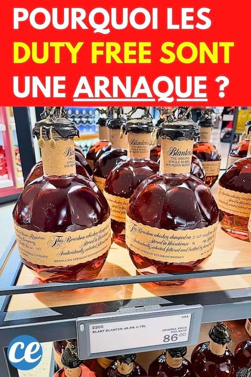 Une boutique Duty Free qui vend de l'alcool trop cher