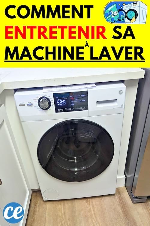 Un lave-linge blanc