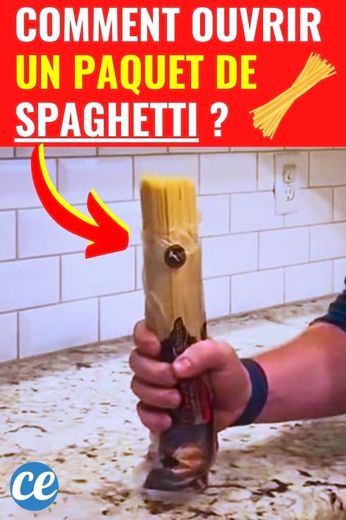 Ouvrir un paquet de spaghetti facilement sans en mettre partout