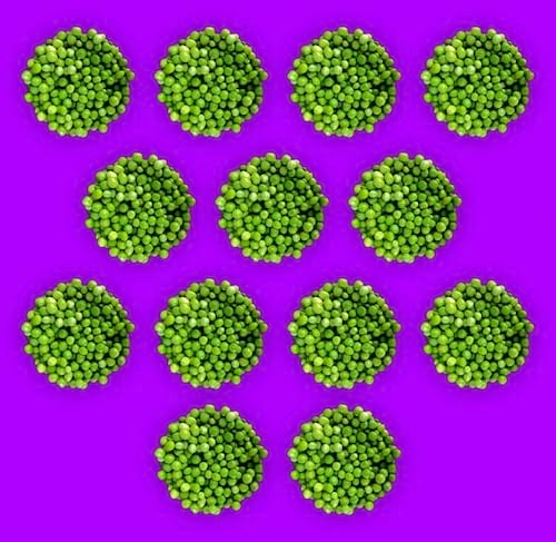 Petits pois verts frais.