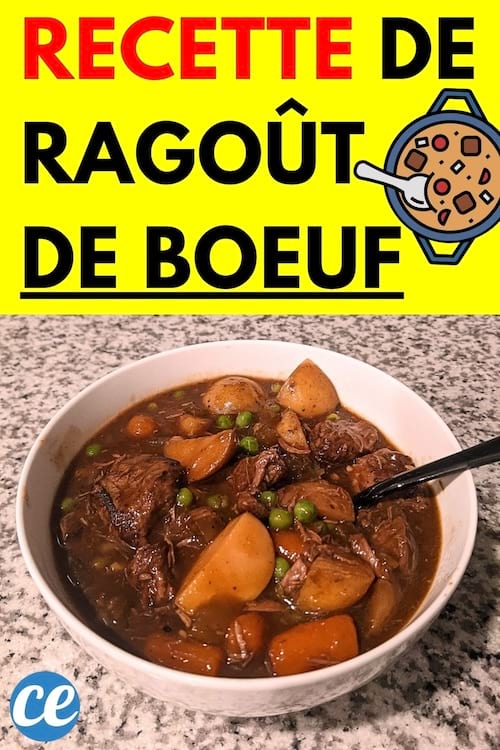 Ragoût de Boeuf dans une assiette 