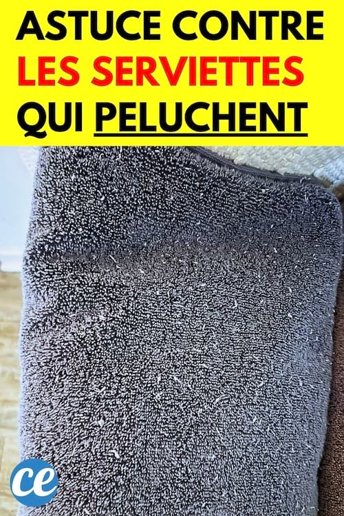 Une serviette neuve qui peluche et comment les enlever