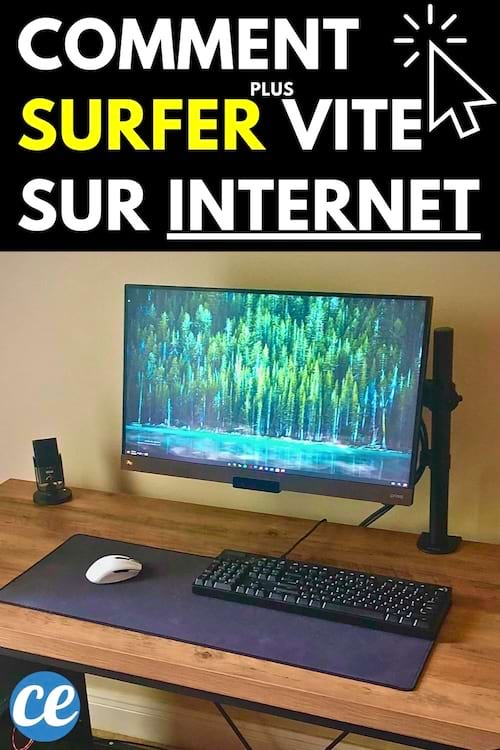 Un ordinateur avec une souris blanche et un clavier