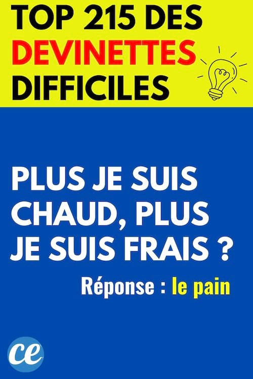 Une devinette difficile sur le pain chaud