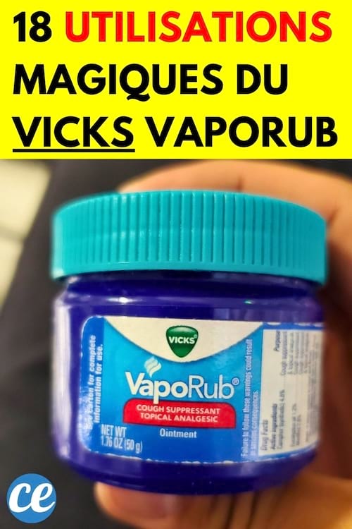 Un pot de vicks dans une main