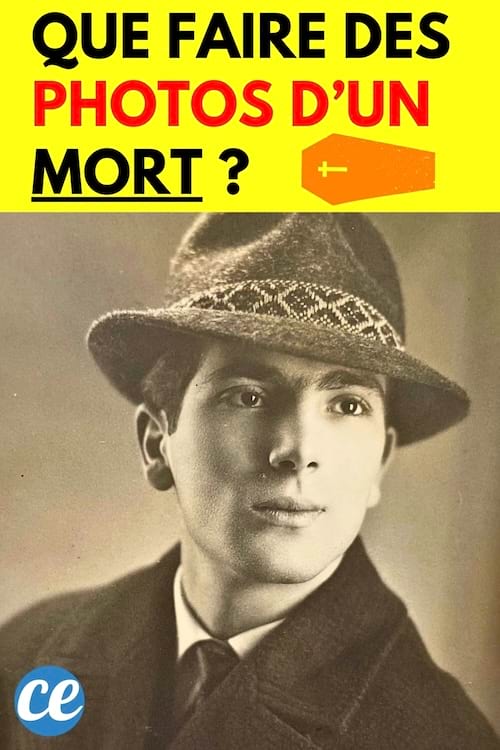 Une photo d'un homme mort qui a été conservée pour les souvenirs