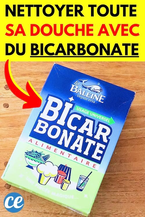 Une boîte de bicarbonate pour nettoyer la douche facilement