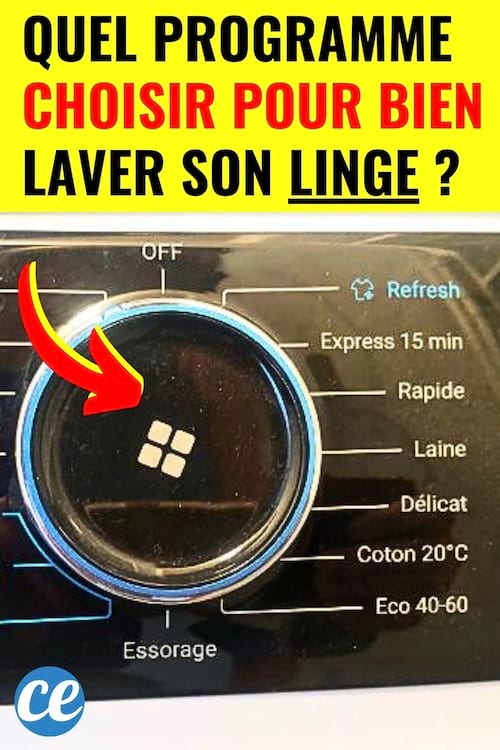 Liste des programmes de la machine à laver qu'il faut choisir