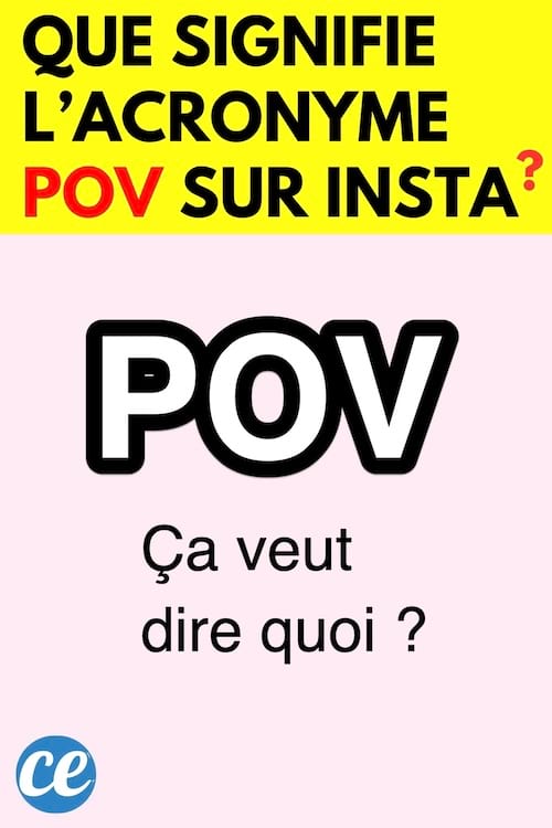 Ça veut dire quoi POV sur Instagram et Tiktok ?
