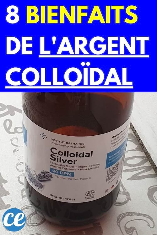 Une bouteille d'argent colloidal