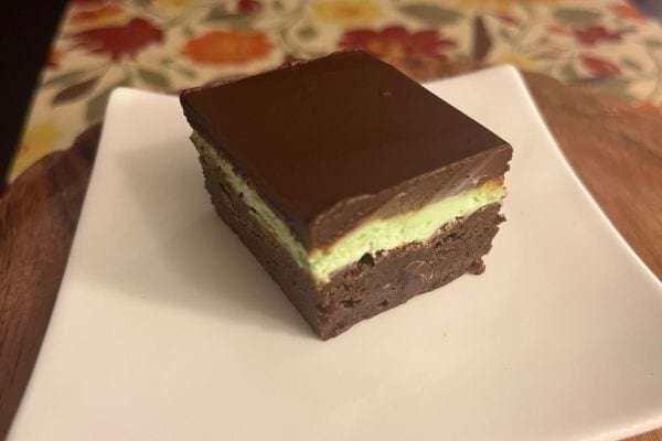 Brownie chocolat et menthe.