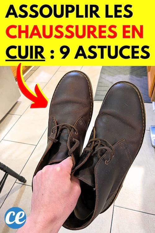 Des chaussures en cuir neuves qui ont besoin d'être assouplies