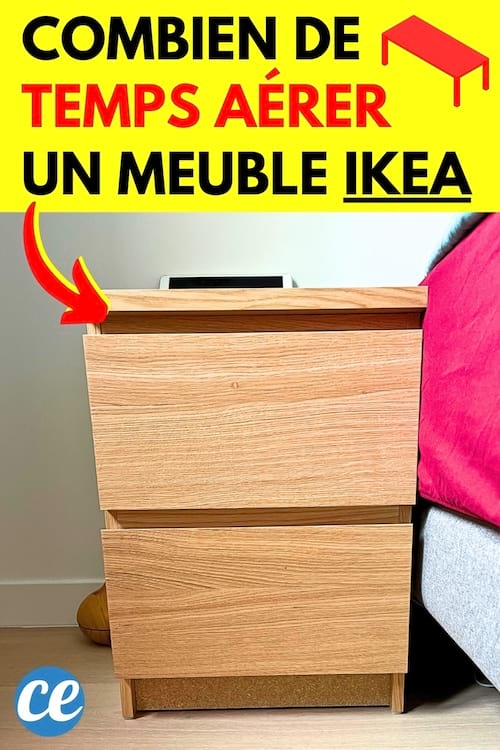 Une commode malm ikea qui doit être aéré pour enlever les odeurs nocives