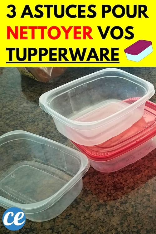 Plusieurs tupperware avec un couvercle rouge 