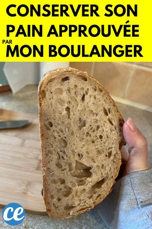 Une personne tenant un gros morceaux de pain 