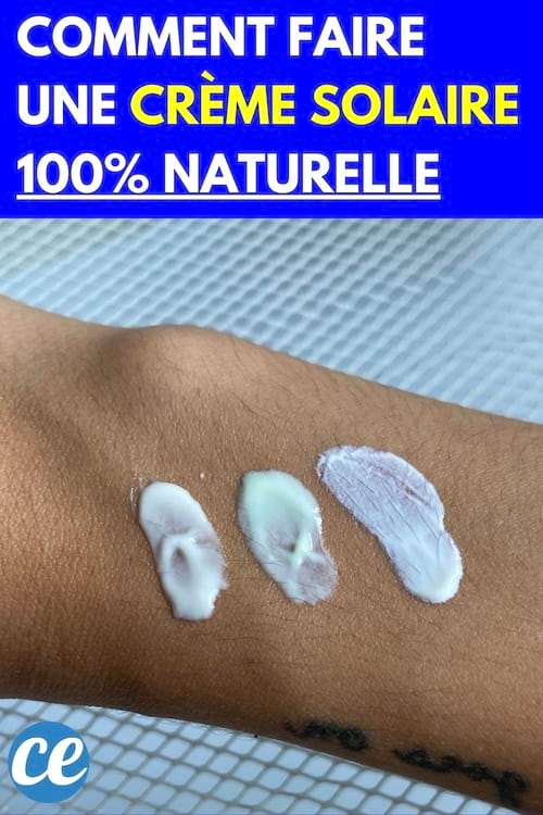 De la crème solaire sur un bras