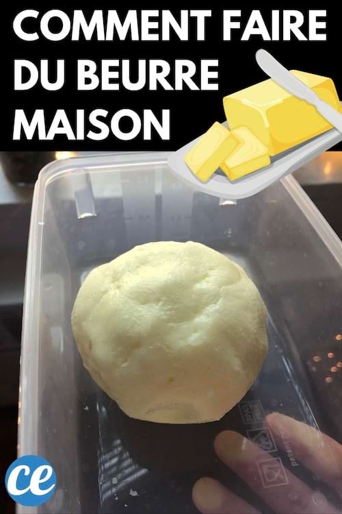 Boule de beurre dans une boîte hermétique 