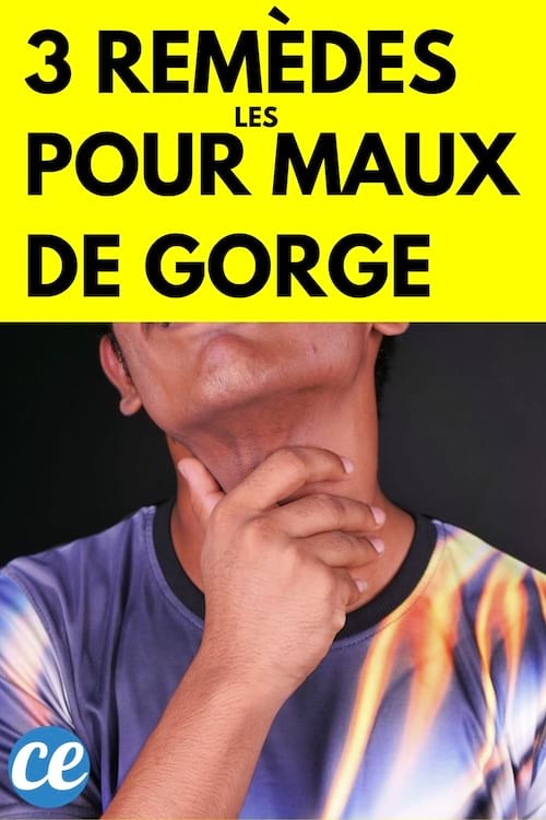 Homme qui tient sa gorge 