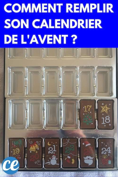 Un calendrier de l'avent vide 