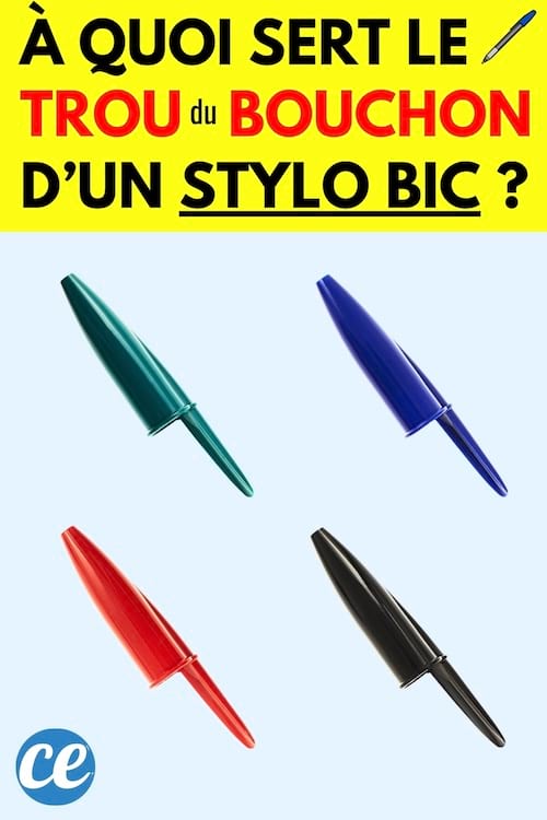 Des bouchons de stylo BIC qui ont des trous