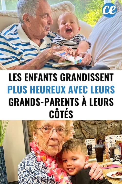 Un grand-père et une grand-mère avec des enfants heureux
