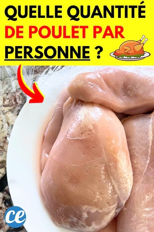 Des filets et blancs de poulet dans une assiette pour 3 personnes